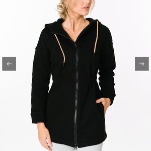 Zyia Black Sweatshirt Jacket NWT